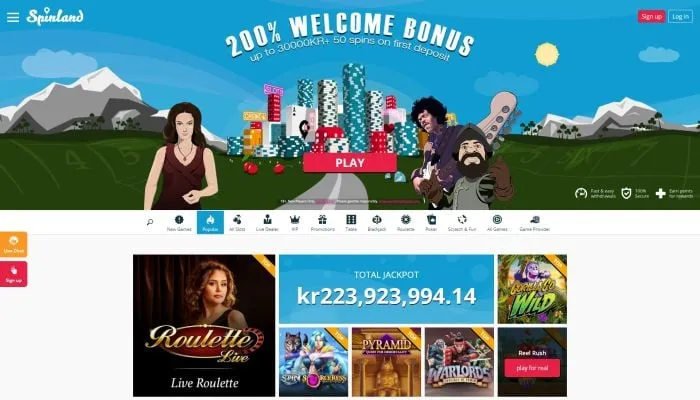 Spinland Casino Review Header