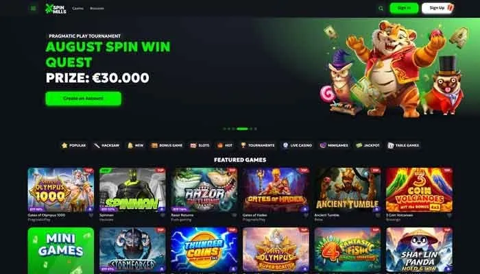 SpinMills Casino Review Header