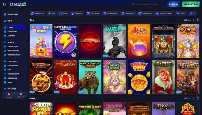 Sportaza Casino Review Header