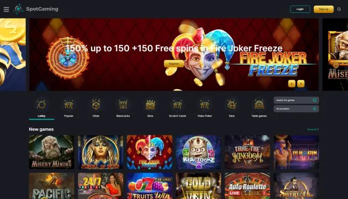 SpotGaming Casino Review Header