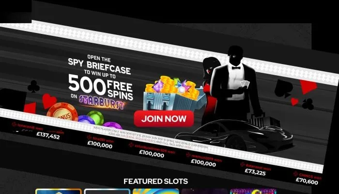Spy Slots Casino Review Header