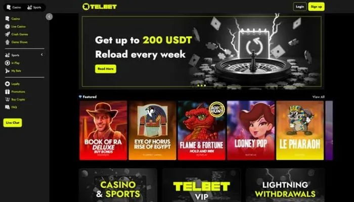 Telbet Casino Review Header