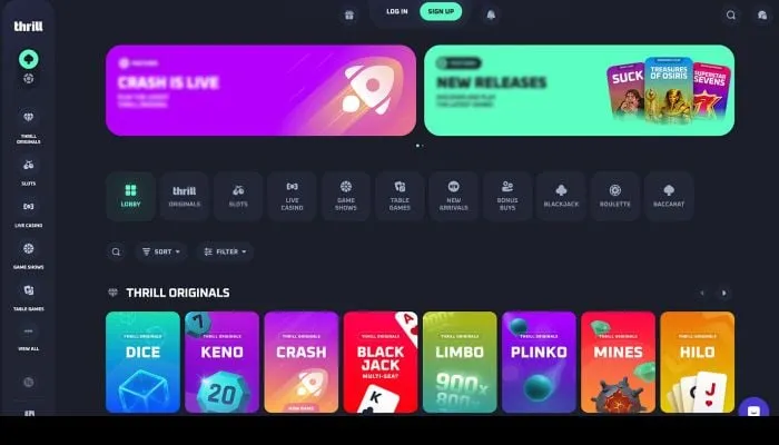 Thrill Casino Review Header