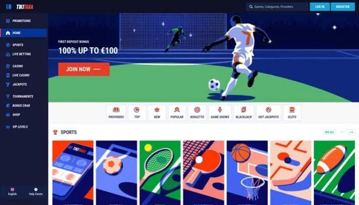 TikiTaka Casino Review Header