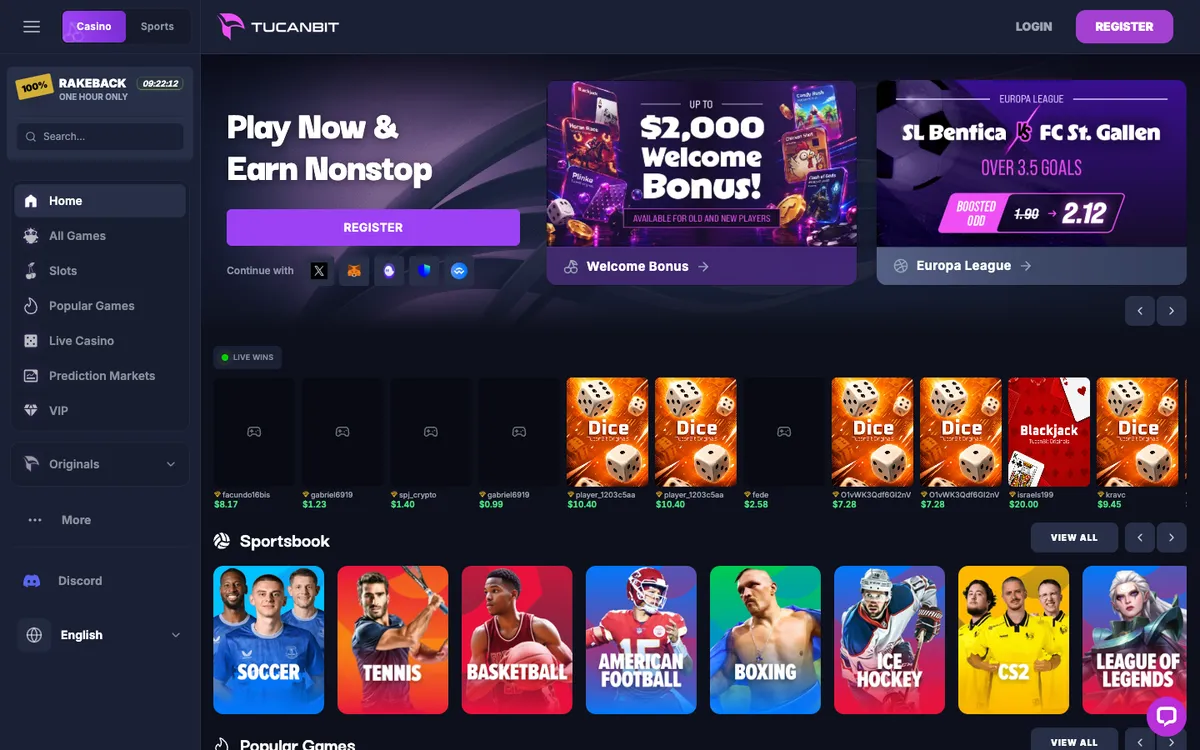 TucanBit Casino Review Header