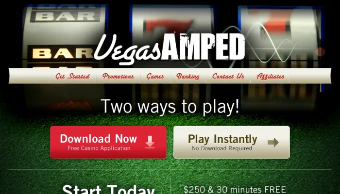 VegasAmped Casino Review Header