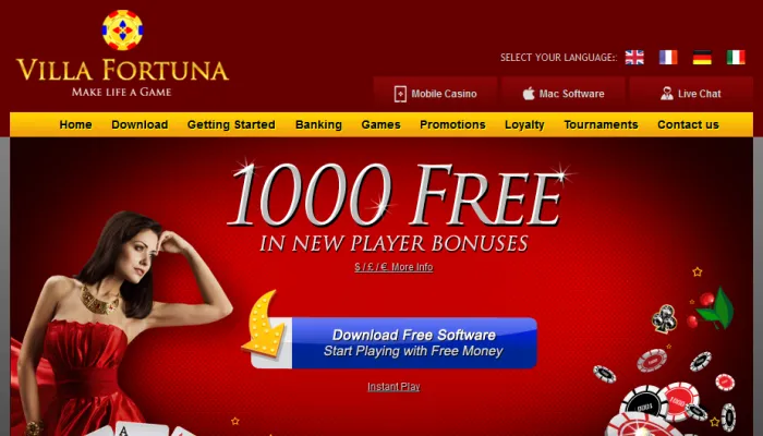 Villa Fortuna Casino Review Header