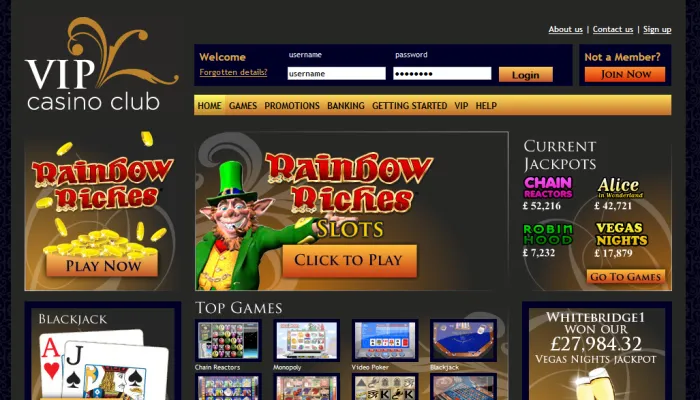 Vip Casino Club Review Header