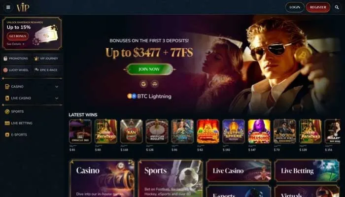 VipCasino Review Header