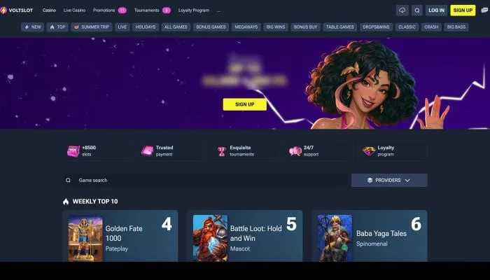 Voltslot Casino Review Header