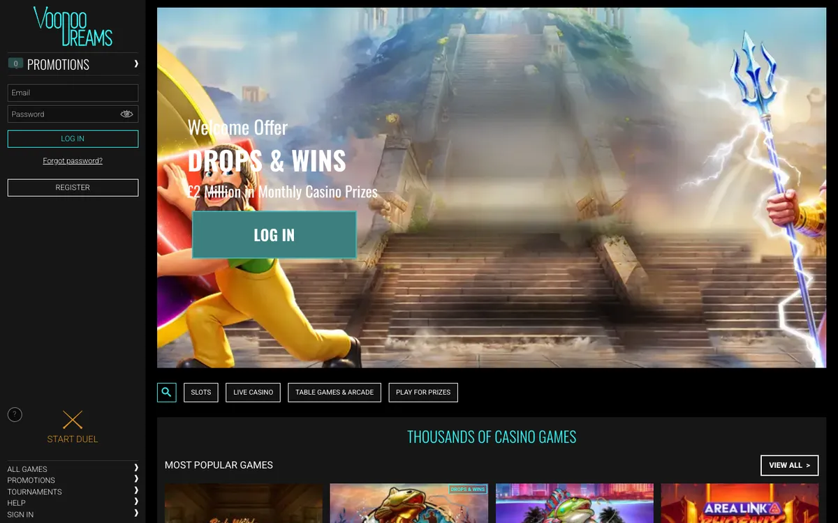 VoodooDreams Casino Review Header