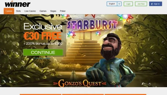 Winner Casino Review Header