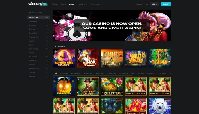 Winners.bet Casino Review Header