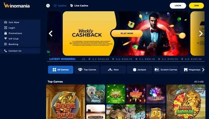 Winomania Casino Review Header