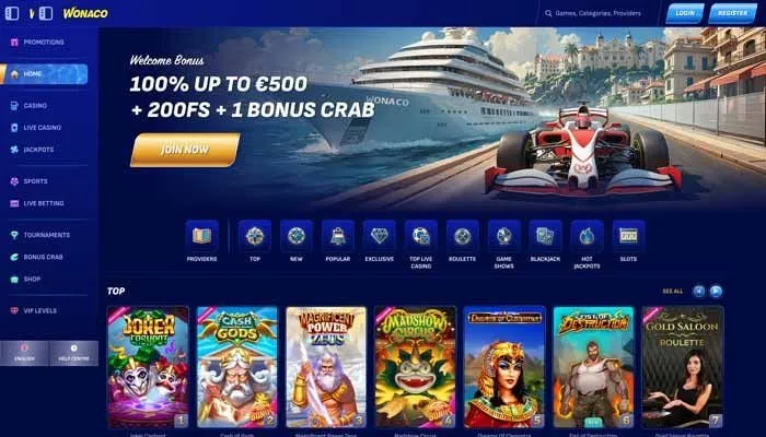 Wonaco Casino Review Header