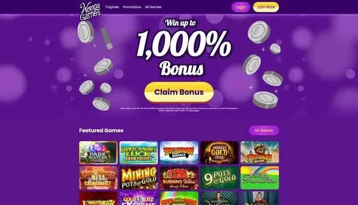Wonga Games Casino Review Header
